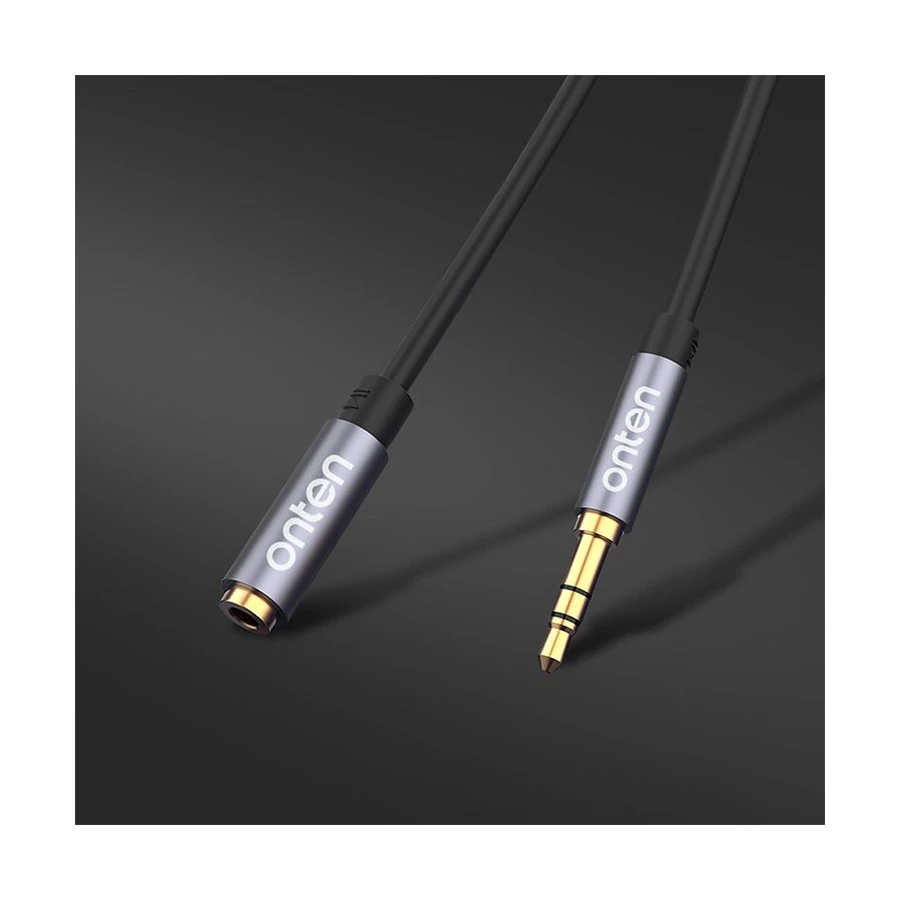 Onten OTN-A102 3.5mm Male to Female, 1 Meter, Black Audio Cable