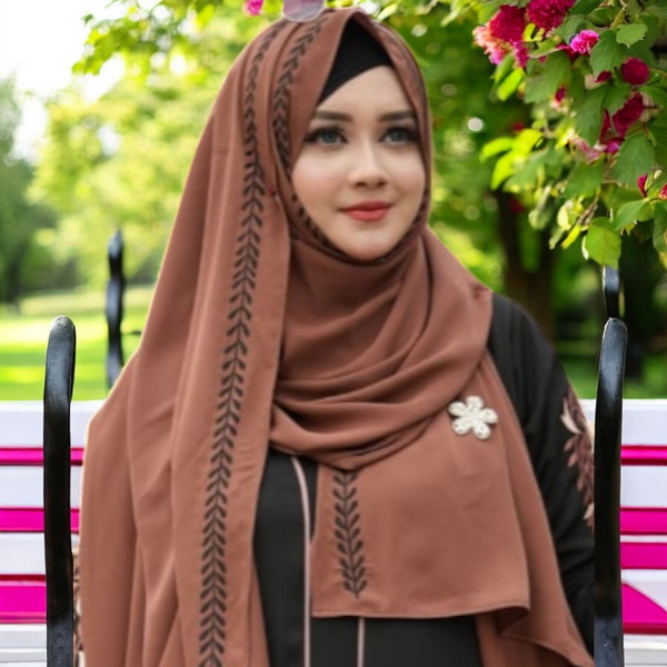 Dubai Cherry Embroidery Hijab