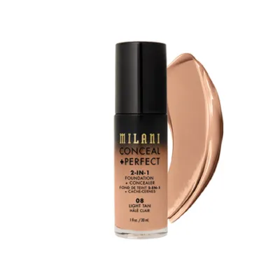 Milani Conceal Perfect 2in1 ফাউন্ডেশন - 08 লাইট ট্যান