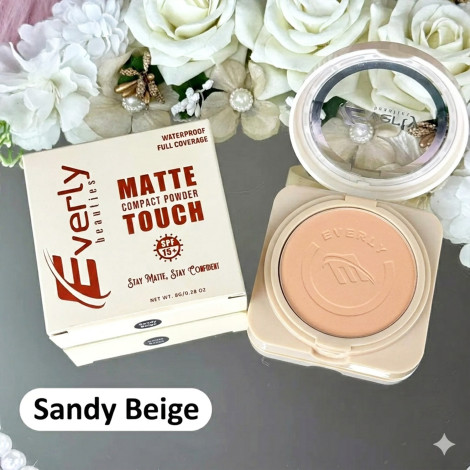 Everly Beauties Matte Touch Compact Powder - Sandy Beige (China)