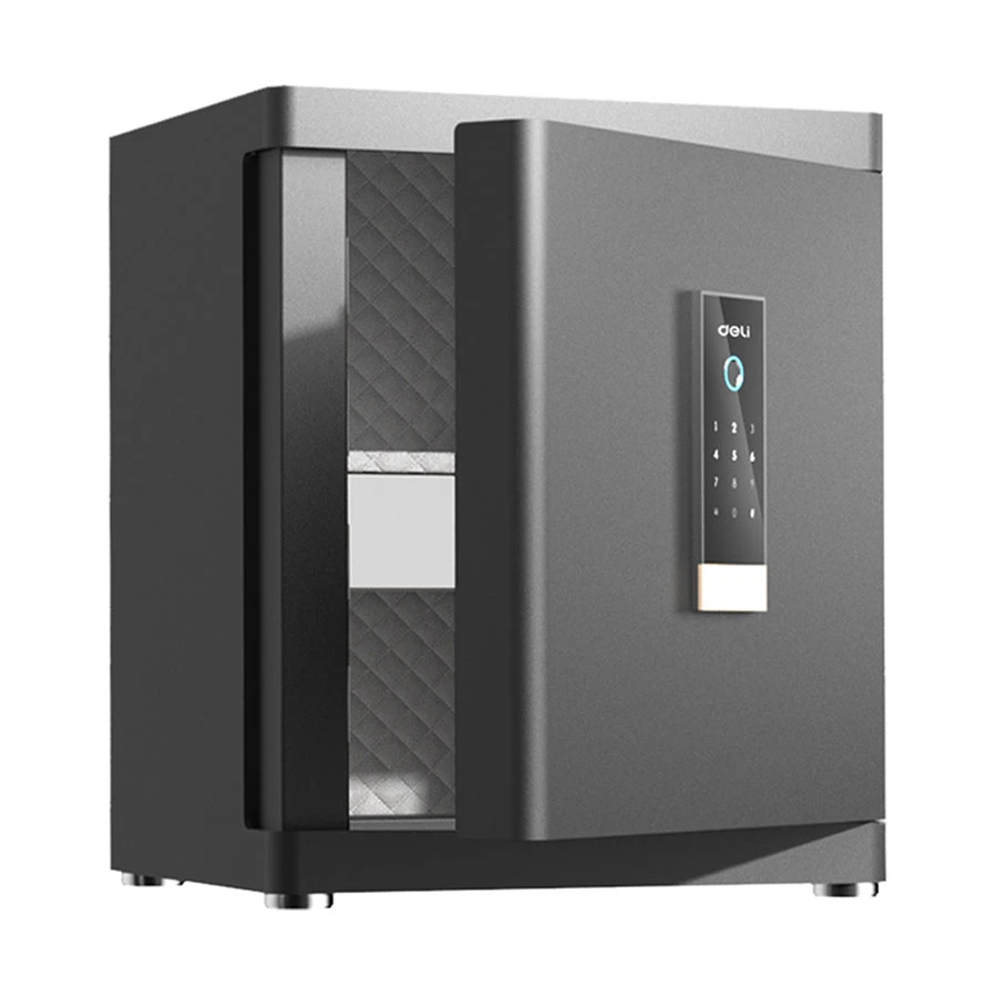 Deli ET593 Automatic Door Fingerprint Digital Safe Box, Black
