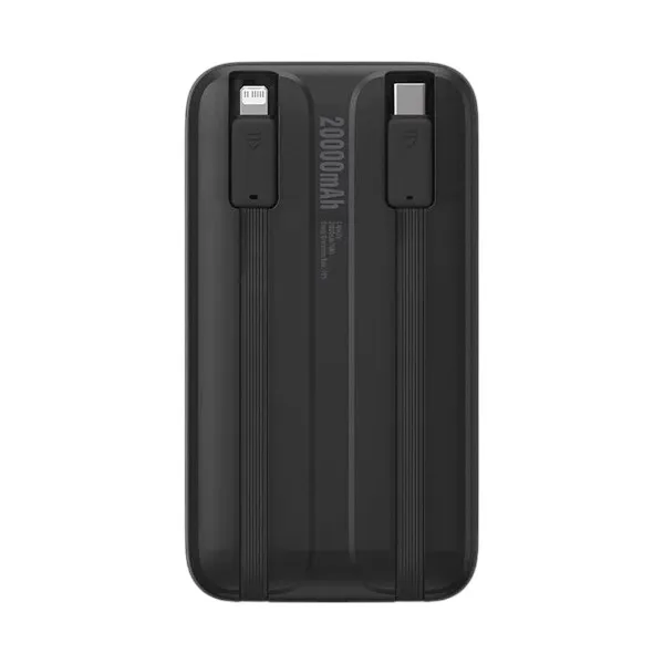 Baseus Comet Series PPMD20 20000mAh 22.5W পাওয়ার ব্যাংক, ডুয়াল কেবল ও ডিজিটাল ডিসপ্লে – কালো