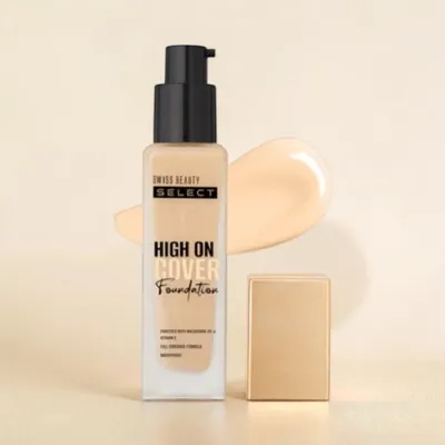 Swiss Beauty Select হাই অন কভার ফাউন্ডেশন, শেড 01 Neutral Ivory