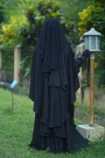Manha Borka Set, 4 Pieces with Hijab and Nikab