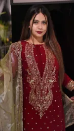 রেডিমেড সিকুইন এমব্রয়ডারি AC কটন থ্রি পিস, 38, 42, 44 সাইজ