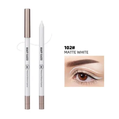 Beauty Glazed ওয়াটারপ্রুফ সিল্কওয়ার্ম আইলাইনার - 102 Matte White
