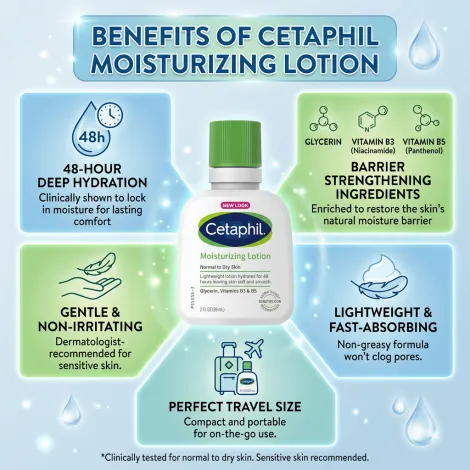 Cetaphil ময়েশ্চারাইজিং লোশন, নরমাল থেকে শুষ্ক ত্বক 59ml