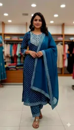 Women's Cotton Three Piece Dress in 6 Colours