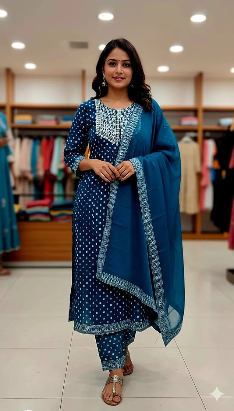 Women's Cotton Three Piece Dress in 6 Colours