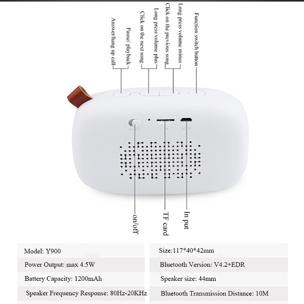 Awei Y900 মিনি ওয়্যারলেস স্পিকার 4.5W