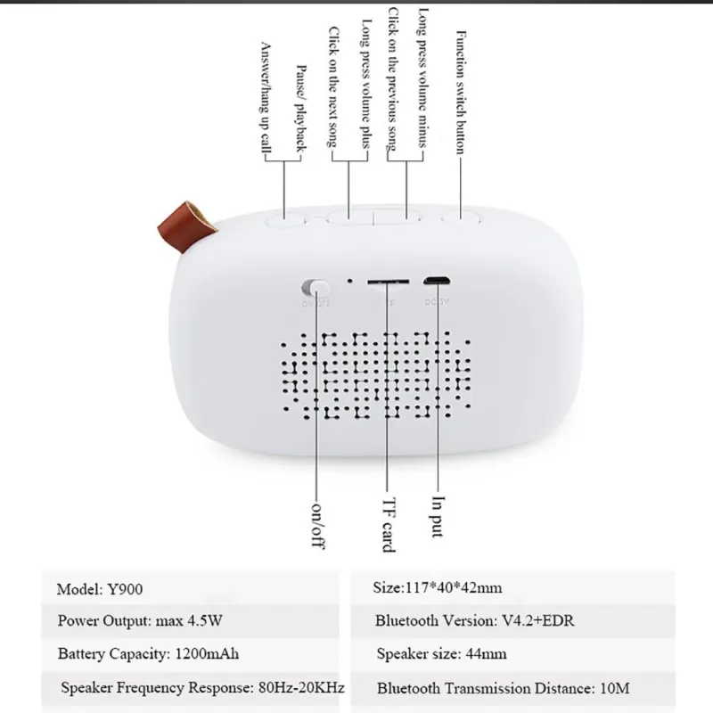 Awei Y900 মিনি ওয়্যারলেস স্পিকার 4.5W