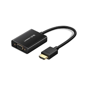 Ugreen MM102 (40233) HDMI Male to VGA Female Black কনভার্টার উইথ অডিও