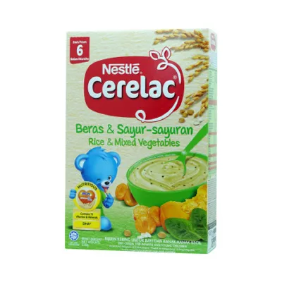 Nestle Baby Cerelac রাইস ও মিক্সড ভেজিটেবলস 250g