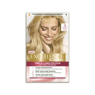 L'Oreal Excellence Creme ট্রিপল কেয়ার হেয়ার কালার - 9 Natural Light Blonde