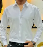 চায়না মাইক্রো স্টিগ শার্ট (ফরমাল / ক্যাজুয়াল) – সাদা