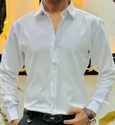 চায়না মাইক্রো স্টিগ শার্ট (ফরমাল / ক্যাজুয়াল) – সাদা