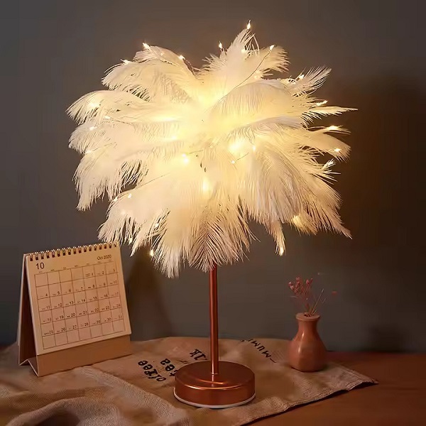 Exclusive Table Lamp Feather