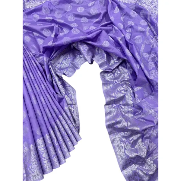 সফট সিল্ক কাতান শাড়ি, গোল্ডেন জরি কাজ