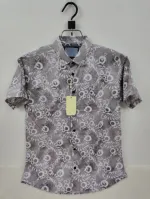 Men's Half Sleeve Print Shirt in Pure Cotton, Slim Fit, 6 Colours