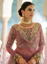 Georgette Embroidered Gown Set, Free Size to 48 Inch, 3 Colours