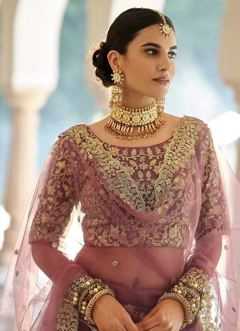 Georgette Embroidered Gown Set, Free Size to 48 Inch, 3 Colours