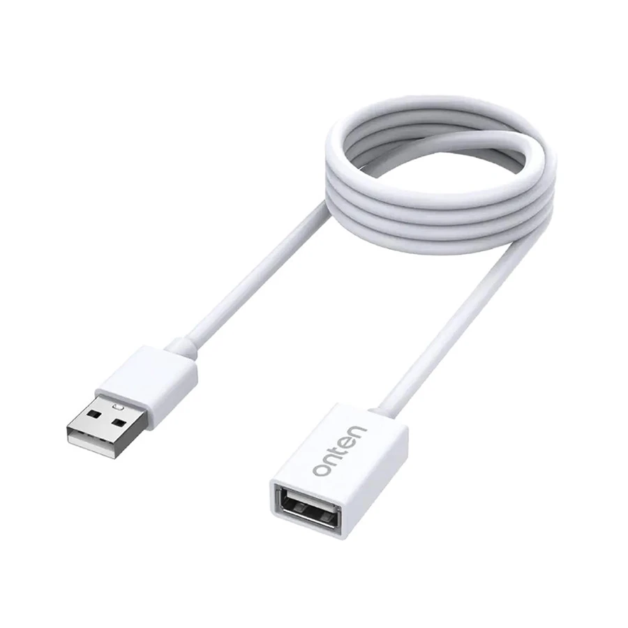 Onten OTN-US104 USB Male to Female, 1.5 Meter, White Extension Cable