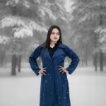 মেয়েদের স্টাইলিশ ওভারকোট – বেল্টসহ লং কোট