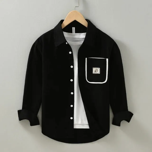 Men's Casual Cotton Shirt with Full Sleeves, Size L Only