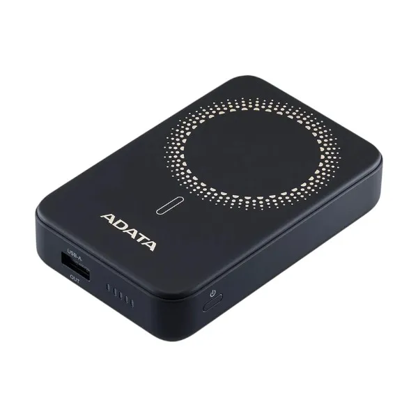 Adata R100 10000mAh 20W ম্যাগনেটিক ওয়্যারলেস চার্জিং পাওয়ার ব্যাংক, কালো
