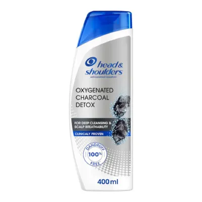 Head & Shoulders Oxygenated Charcoal Detox অ্যান্টি-ড্যানড্রাফ শ্যাম্পু 400ml