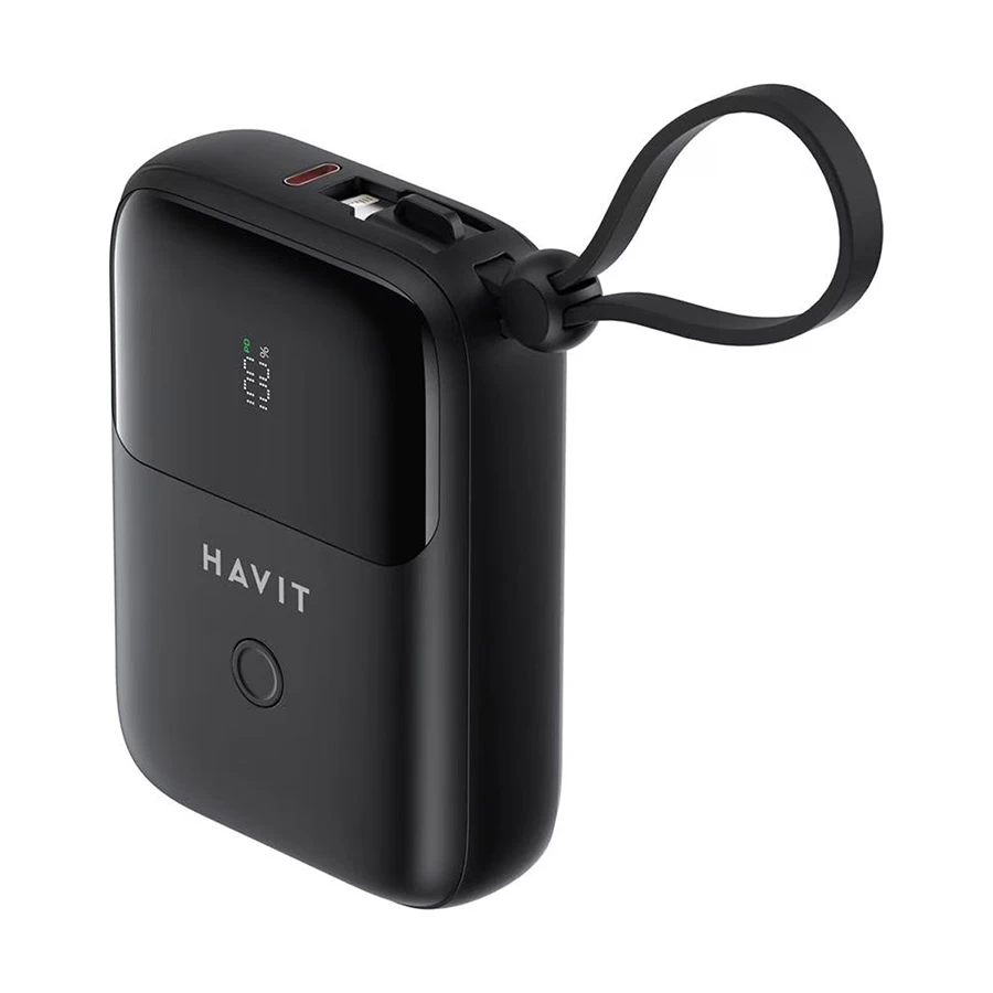 Havit PB5215 10000mAh Power Bank with LED Display and Lightning Cable