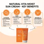 3W Clinic ন্যাচারাল ভিটা-ময়েস্ট সান ক্রিম SPF50+ 70ml