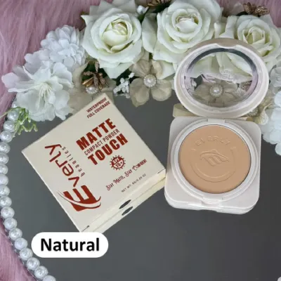 Everly Beauties Matte Touch কমপ্যাক্ট পাউডার - Natural