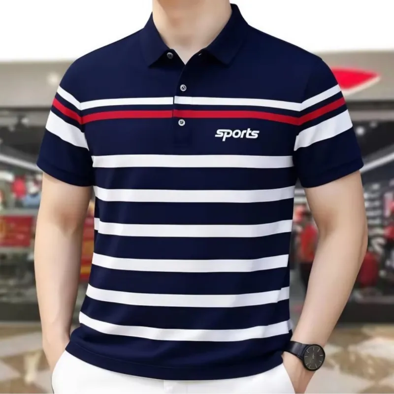 ছেলেদের স্ট্রাইপ PK কটন পোলো শার্ট, 210 GSM, 3 রঙে
