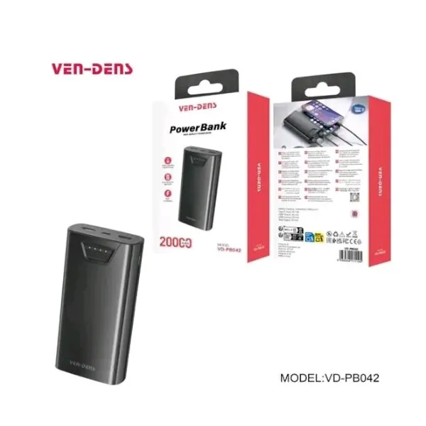 VEN DENS পাওয়ার ব্যাংক 20000mAh