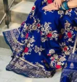 Dhupian Silk Afshan and Screen Print Saree with Blouse Piece