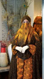 Free Size Linen Khimar Set with Niqab and Palazzo Pants