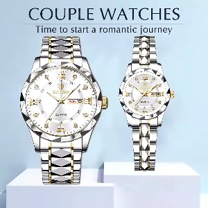 BINBOND Top Brand Luxury Fashion Couple Watches