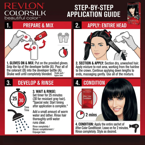 Revlon Colorsilk হেয়ার কালার, শেড 10 Black