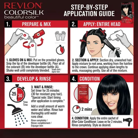 Revlon Colorsilk হেয়ার কালার, শেড 10 Black