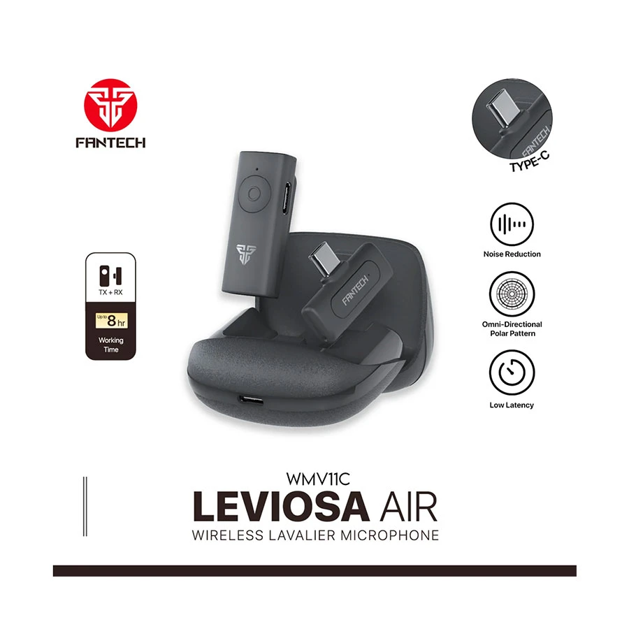 Fantech Leviosa Air WMV11C Wireless Microphone for Type-C, Single Mic