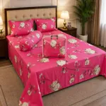 5 Piece Twill Cotton Comforter Set with King Size Bed Sheet