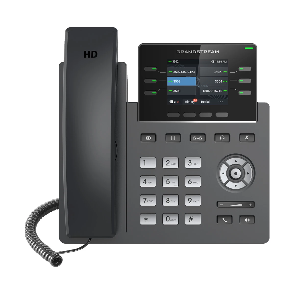 Grandstream GRP2613 3-Line Gigabit IP Phone with Adapter