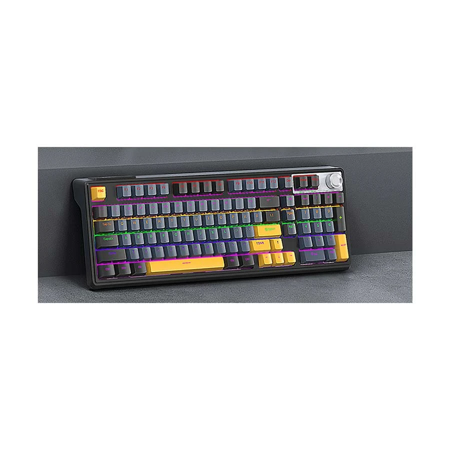 T-Wolf T78 RGB Tri Mode Red Switch Mechanical Gaming Keyboard Black