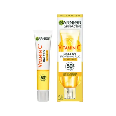 Garnier Vitamin C ডেইলি UV ব্রাইটেনিং ফ্লুইড ইনভিজিবল SPF50+ 40ml