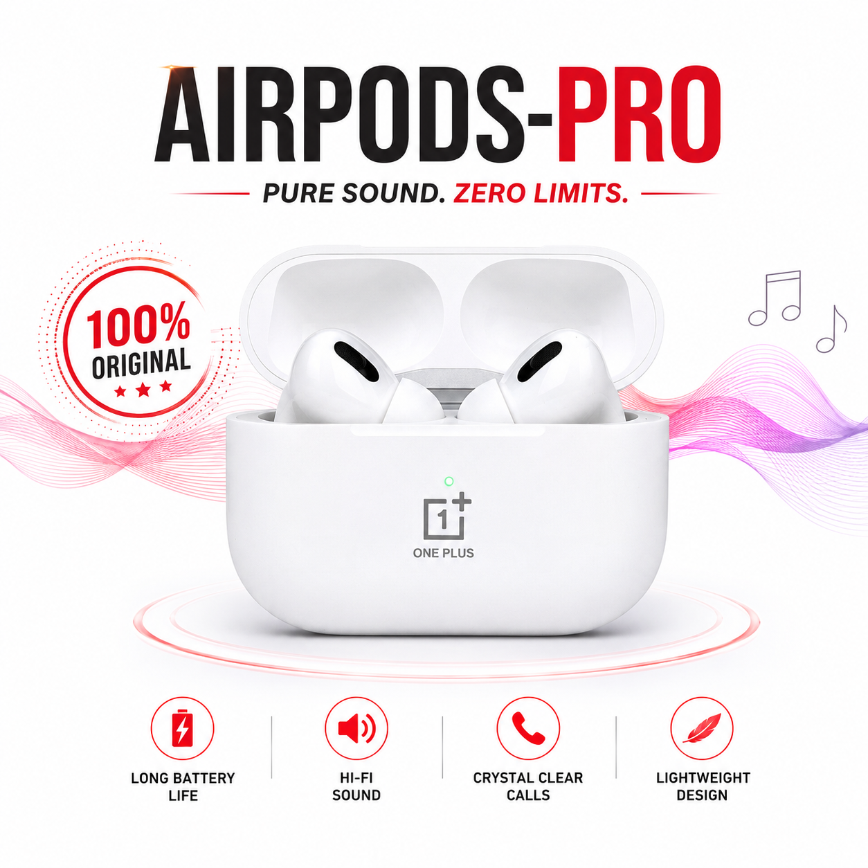 OnePlus AirRO3 ট্রু ওয়্যারলেস ব্লুটুথ ইয়ারবাডস – নয়েজ রিডাকশন, 360mAh ব্যাটারি (সাদা)