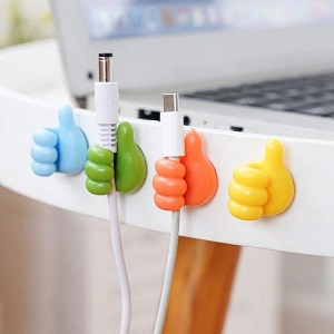 Wall Mounted Silicone Thumb Holder Hooks (Pack of 10)