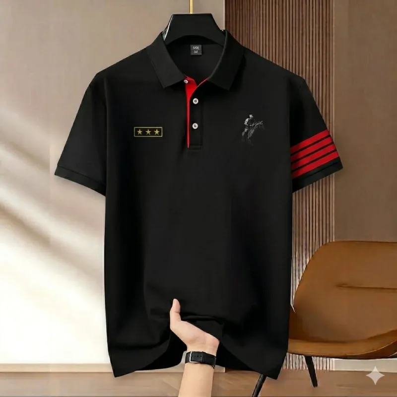 Men's Half Sleeve Cotton Polo Shirt, 200 GSM, 2 Colours