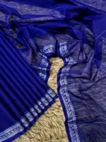 নকশী পাড়ের সুতি শাড়ি, আলাদা ব্লাউজ পিসসহ, 4 রং