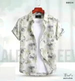 Men's Half Sleeve Digital Print Shirt, Fancy Cotton, S to XL
